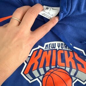Nike Knicks Blue and Orange Hoodie